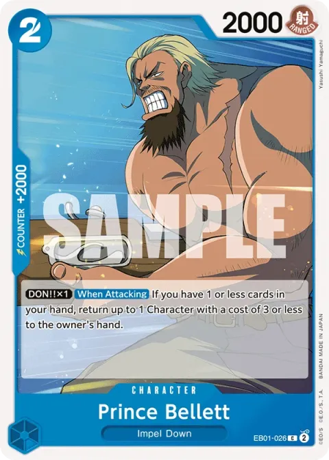 Carte One Piece Prince Bellett EB01-026, extension Memorial Collection (sortie anglaise)