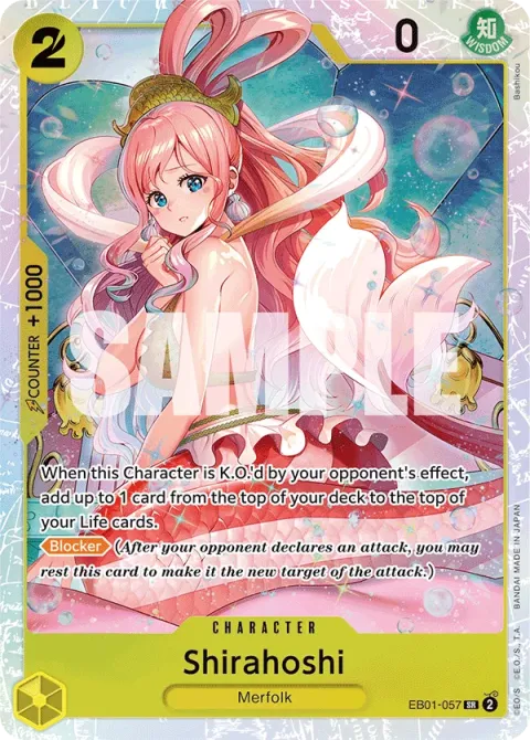 Carte One Piece Shirahoshi EB01-057, extension Memorial Collection (sortie anglaise)
