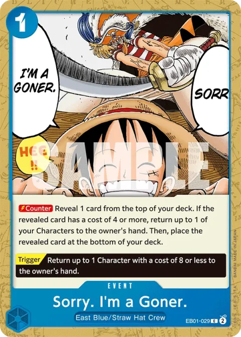 Carte One Piece Sorry. I’m a Goner. EB01-029, extension Memorial Collection (sortie anglaise)