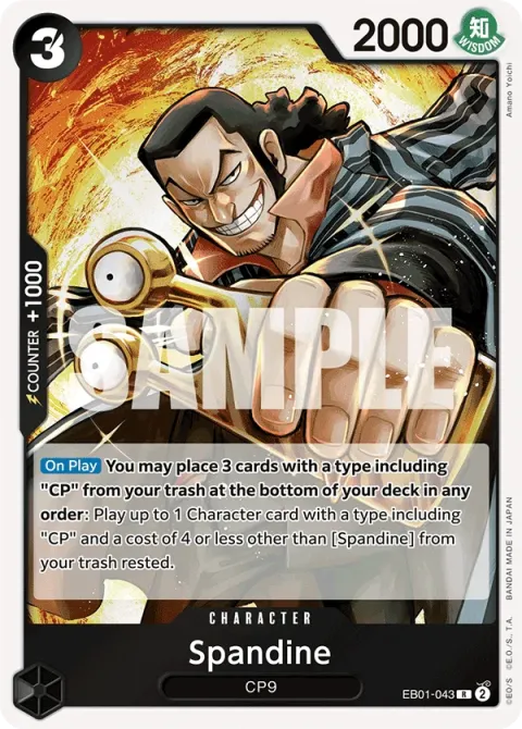 Carte One Piece Spandine EB01-043, extension Memorial Collection (sortie anglaise)