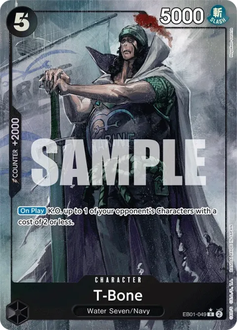 Carte One Piece T-Bone EB01-049 · parallèle, extension Memorial Collection (sortie anglaise)