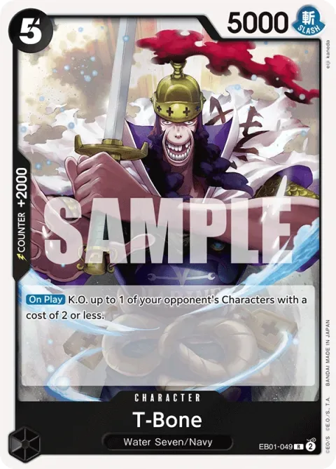 Carte One Piece T-Bone EB01-049, extension Memorial Collection (sortie anglaise)