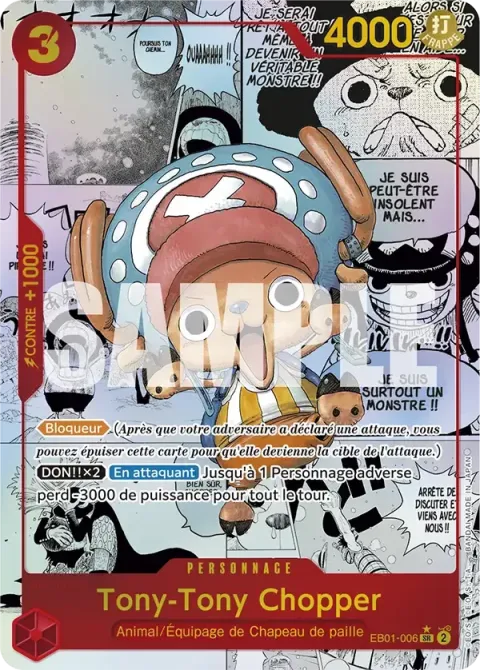 Carte One Piece Tony-Tony Chopper EB01-006 · parallèle, extension Memorial Collection (sortie anglaise)