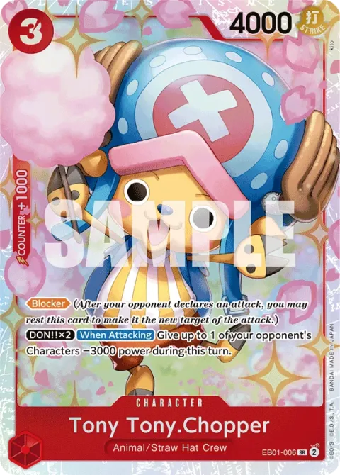 Carte One Piece Tony Tony.Chopper EB01-006, extension Memorial Collection (sortie anglaise)