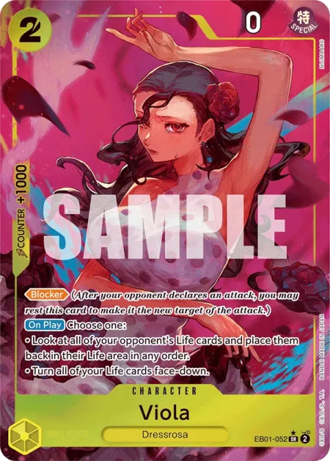 Carte One Piece Viola EB01-052 · parallèle, extension Memorial Collection (sortie anglaise)