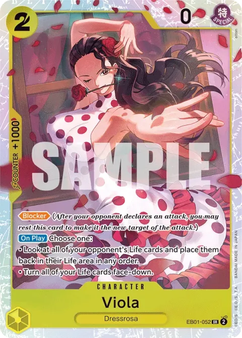 Carte One Piece Viola EB01-052, extension Memorial Collection (sortie anglaise)