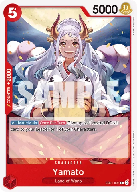 Carte One Piece Yamato EB01-007, extension Memorial Collection (sortie anglaise)
