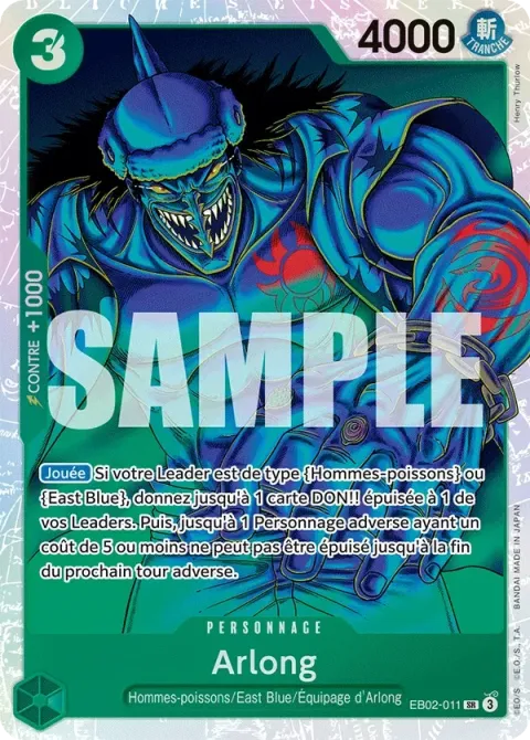 Carte One Piece Arlong EB02-011, extension Anime 25th Collection