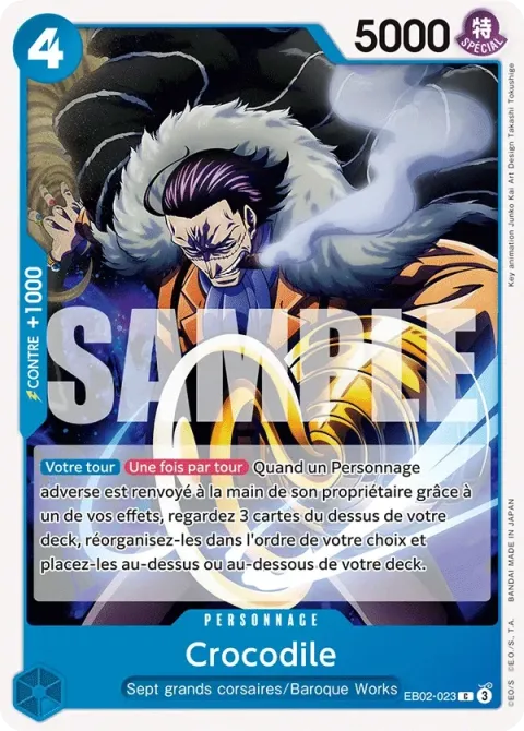Carte One Piece Crocodile EB02-023, extension Anime 25th Collection