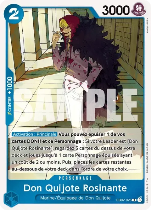 Carte One Piece Don Quijote Rosinante EB02-025, extension Anime 25th Collection