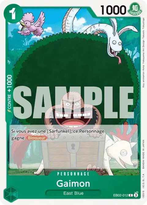 Carte One Piece Gaimon EB02-012, extension Anime 25th Collection