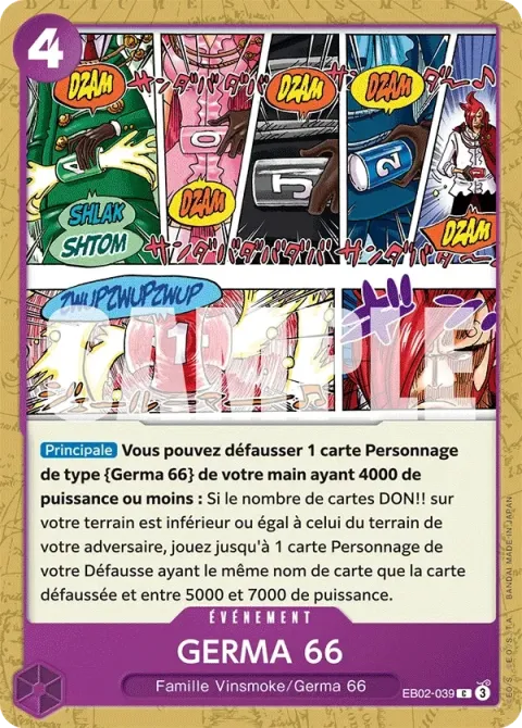 Carte One Piece GERMA 66 EB02-039, extension Anime 25th Collection