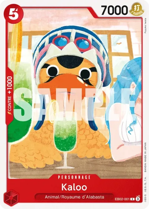 Carte One Piece Kaloo EB02-001, extension Anime 25th Collection