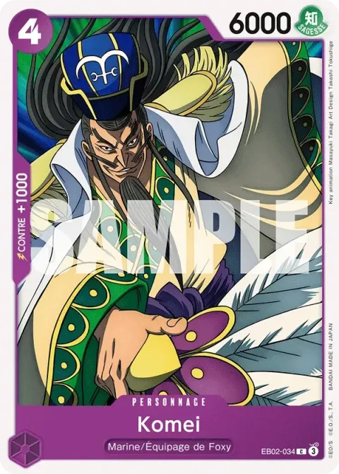 Carte One Piece Komei EB02-034, extension Anime 25th Collection