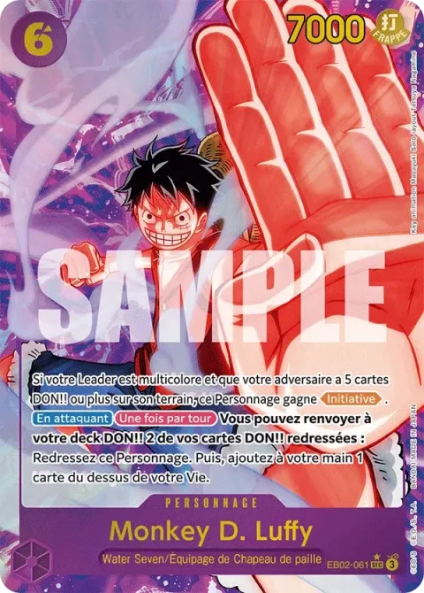Carte One Piece Monkey D. Luffy EB02-061 · parallèle, extension Anime 25th Collection