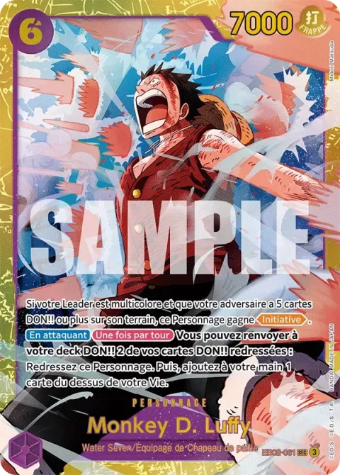 Carte One Piece Monkey D. Luffy EB02-061, extension Anime 25th Collection
