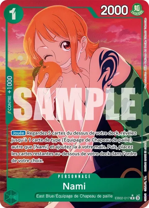 Carte One Piece Nami EB02-017 · parallèle, extension Anime 25th Collection