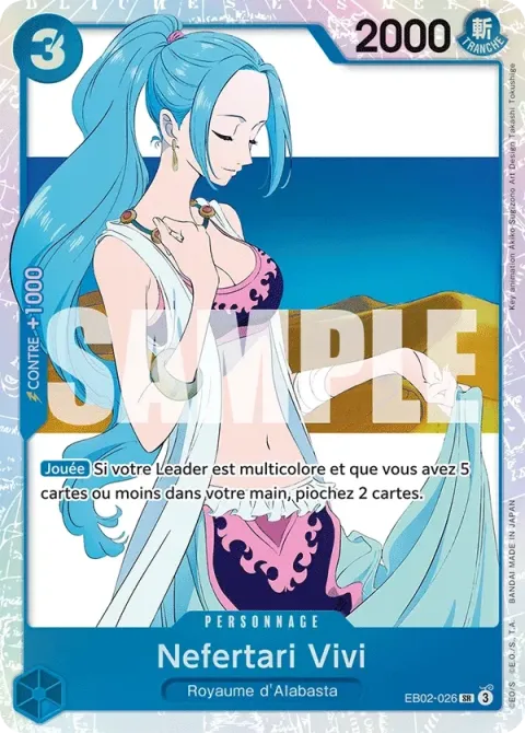 Carte One Piece Nefertari Vivi EB02-026, extension Anime 25th Collection