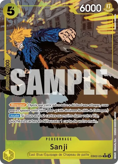 Carte One Piece Sanji EB02-054 · parallèle, extension Anime 25th Collection