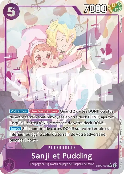 Carte One Piece Sanji et Pudding EB02-035 · parallèle, extension Anime 25th Collection