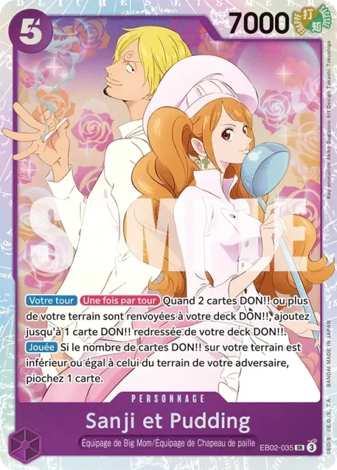 Carte One Piece Sanji et Pudding EB02-035, extension Anime 25th Collection