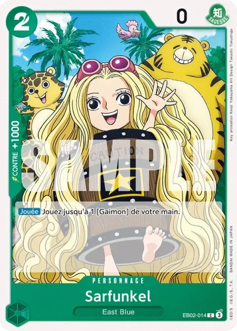 Carte One Piece Sarfunkel EB02-014, extension Anime 25th Collection