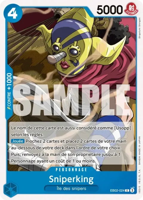 Carte One Piece Sniperking EB02-024, extension Anime 25th Collection
