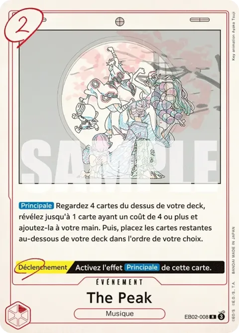 Carte One Piece The Peak EB02-008, extension Anime 25th Collection