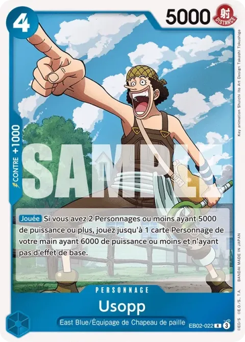 Carte One Piece Usopp EB02-022, extension Anime 25th Collection