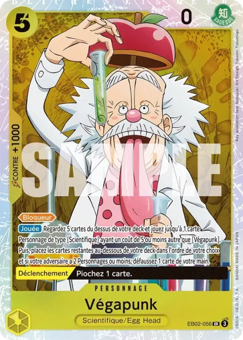 Carte One Piece Végapunk EB02-056, extension Anime 25th Collection