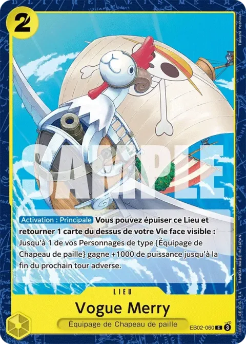 Carte One Piece Vogue Merry EB02-060, extension Anime 25th Collection