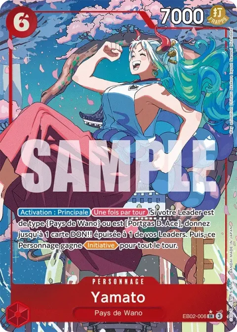 Carte One Piece Yamato EB02-006 · parallèle, extension Anime 25th Collection