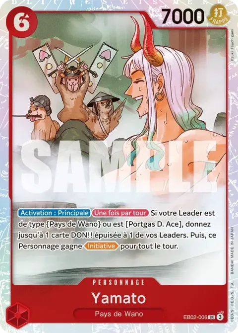 Carte One Piece Yamato EB02-006, extension Anime 25th Collection