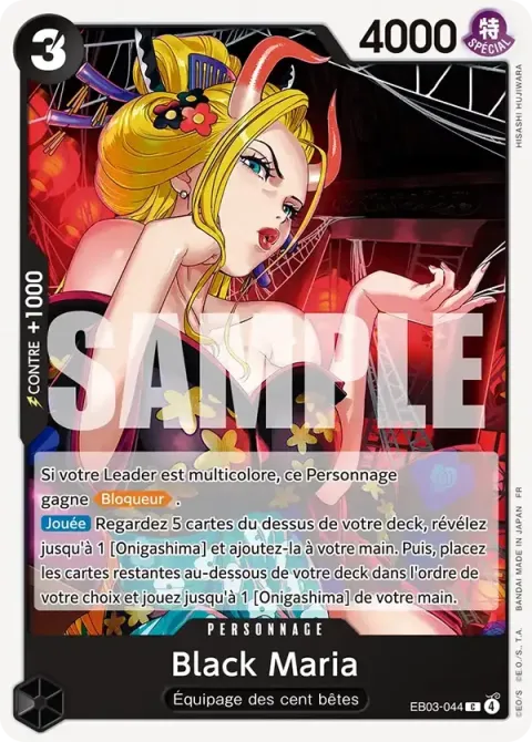 Carte One Piece Black Maria EB03-044, extension One Piece Heroines Edition
