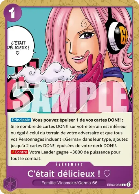 Carte One Piece C’était délicieux ! ♡ EB03-038, extension One Piece Heroines Edition