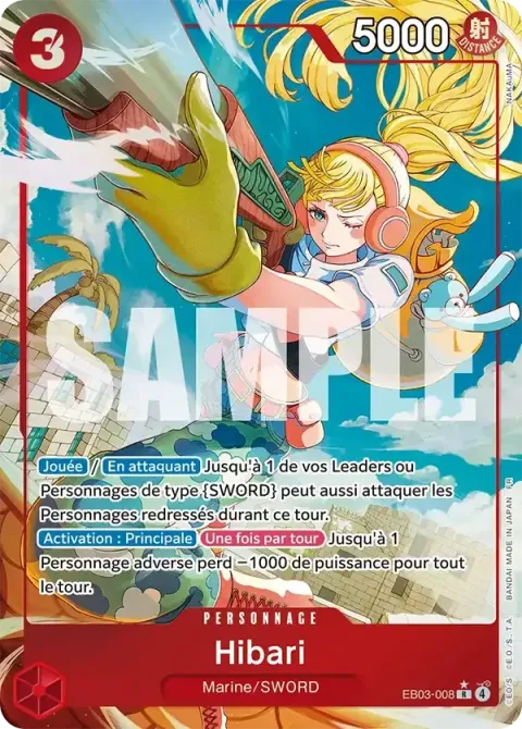Carte One Piece Hibari EB03-008 · parallèle, extension One Piece Heroines Edition
