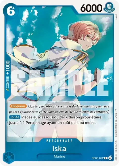 Carte One Piece Iska EB03-022, extension One Piece Heroines Edition