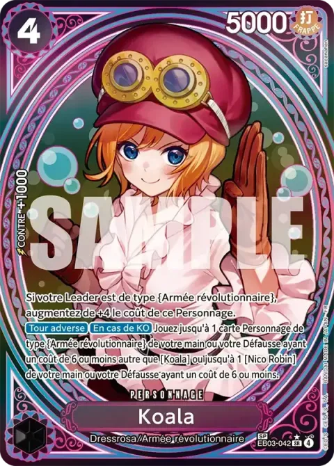 Carte One Piece Koala EB03-042 · parallèle 2, extension One Piece Heroines Edition