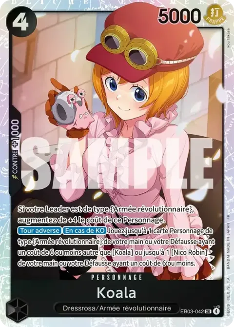 Carte One Piece Koala EB03-042, extension One Piece Heroines Edition