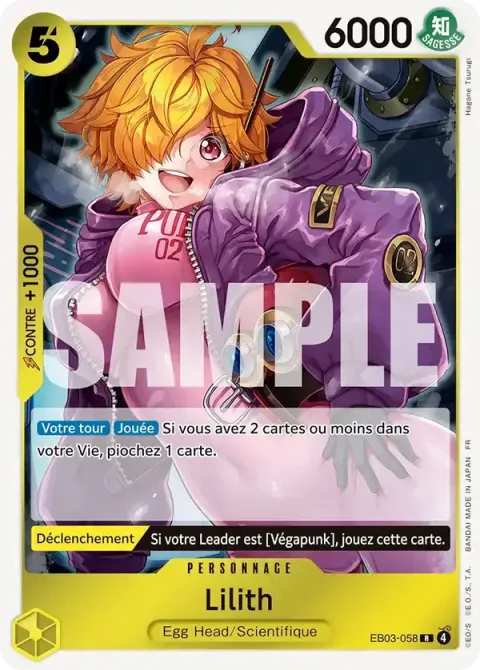 Carte One Piece Lilith EB03-058, extension One Piece Heroines Edition