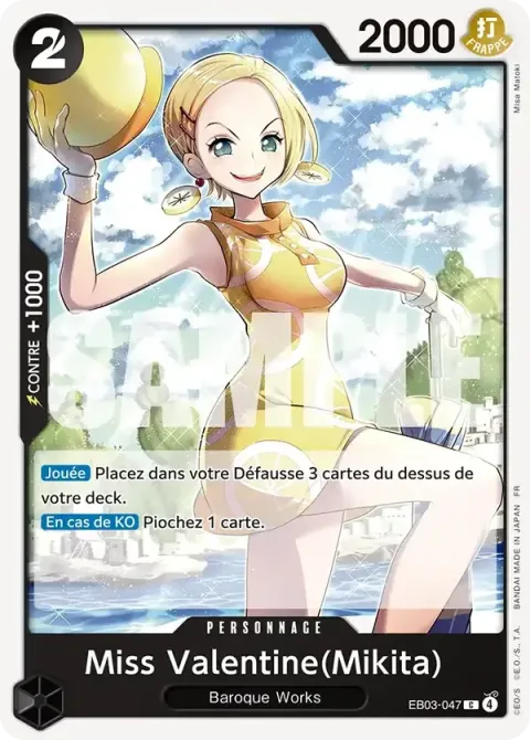 Carte One Piece Miss Valentine(Mikita) EB03-047, extension One Piece Heroines Edition