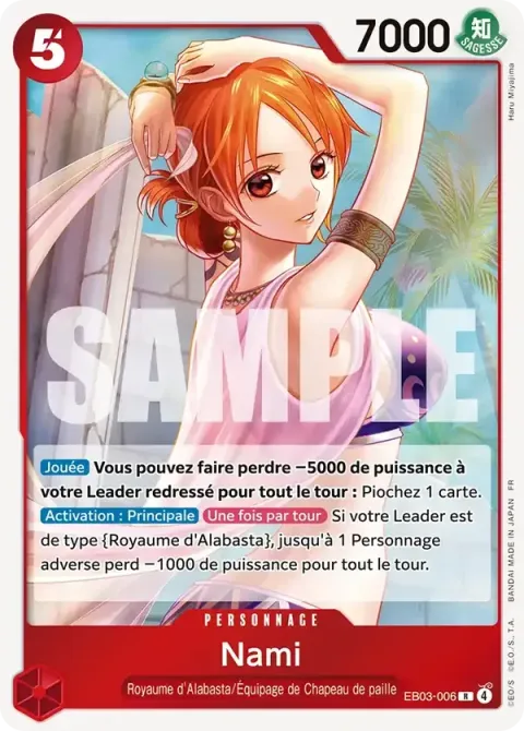 Carte One Piece Nami EB03-006, extension One Piece Heroines Edition