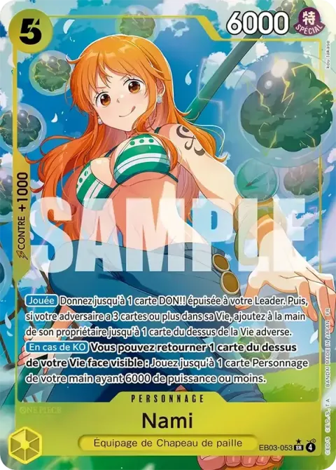 Carte One Piece Nami EB03-053 · parallèle, extension One Piece Heroines Edition