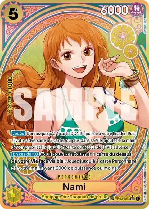 Carte One Piece Nami EB03-053 · parallèle 2, extension One Piece Heroines Edition