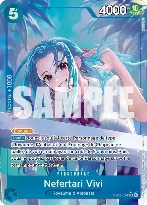 Carte One Piece Nefertari Vivi EB03-024 · parallèle, extension One Piece Heroines Edition