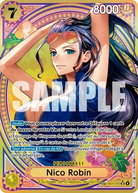 Carte One Piece Nico Robin EB03-055 · parallèle 2, extension One Piece Heroines Edition