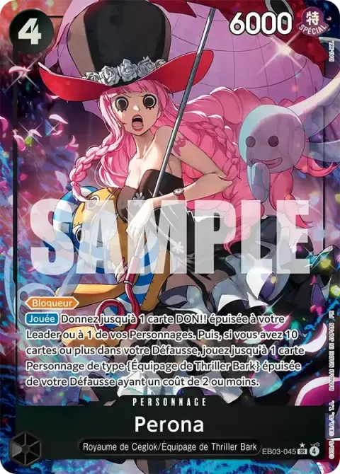Carte One Piece Perona EB03-045 · parallèle, extension One Piece Heroines Edition