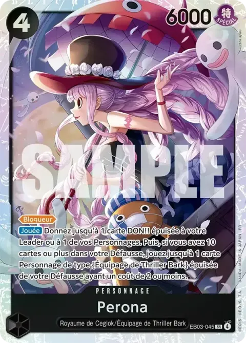 Carte One Piece Perona EB03-045, extension One Piece Heroines Edition