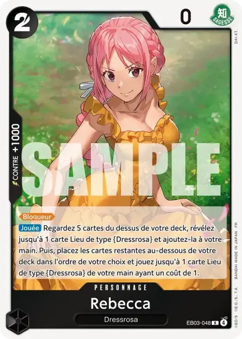 Carte One Piece Rebecca EB03-048, extension One Piece Heroines Edition