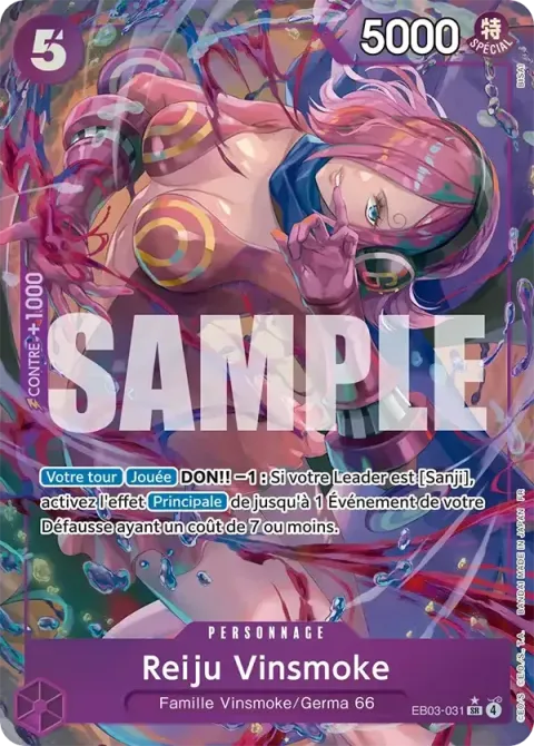 Carte One Piece Reiju Vinsmoke EB03-031 · parallèle, extension One Piece Heroines Edition
